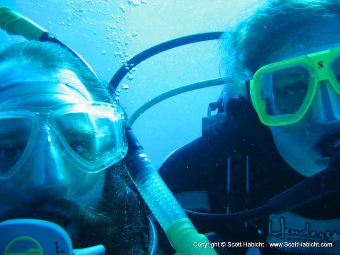 Our first scuba selfie.