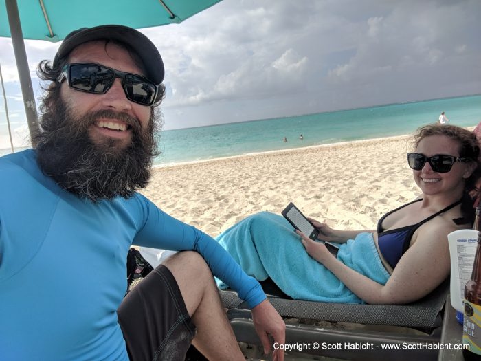 We spent the late afternoon resting on the beach.