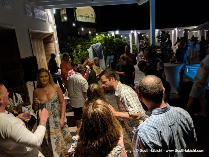 It started to rain and we had to move the party under shelter.