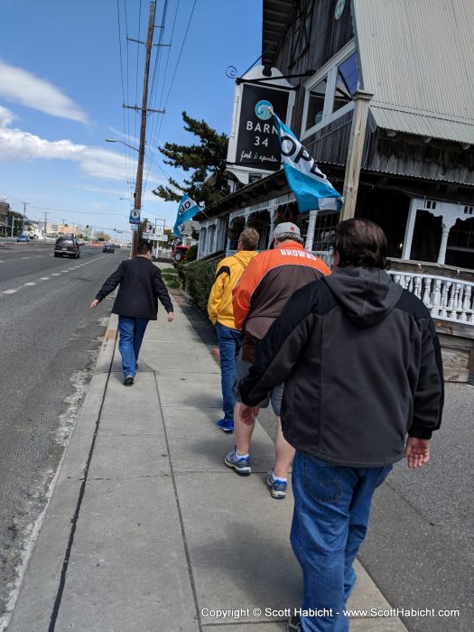 We heaed up the street for lunch...