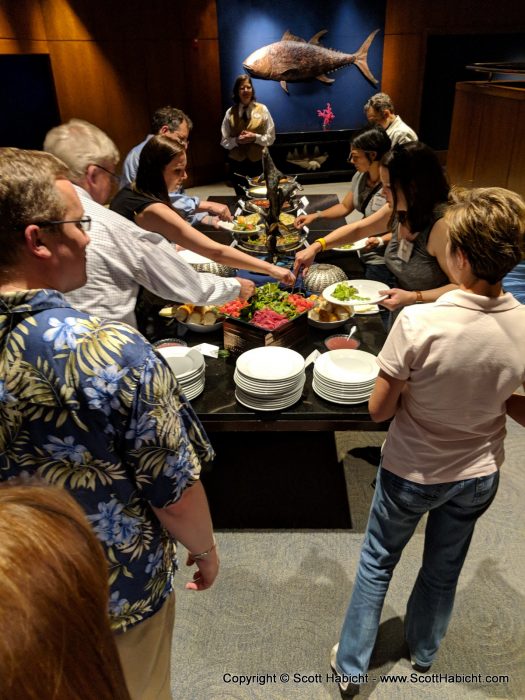 After the training exercise, it was time for dinner in the private area of the Coral Reef Restaurant.