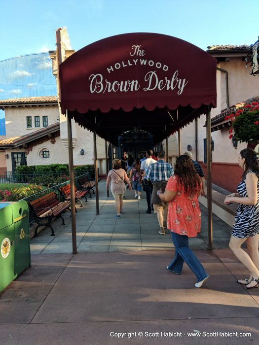 We dropped into the Brown Derby for breakfast.