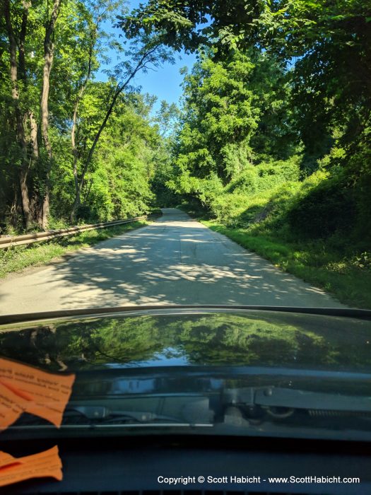 What a BEAUTIFUL day! We had to buy passes to get into the park for everyone that day. You can see ours on the dashboard.