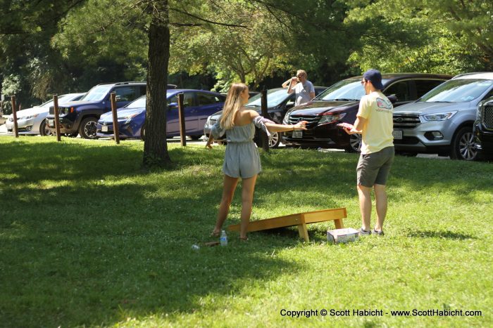 We had corn hole for everyone to play...