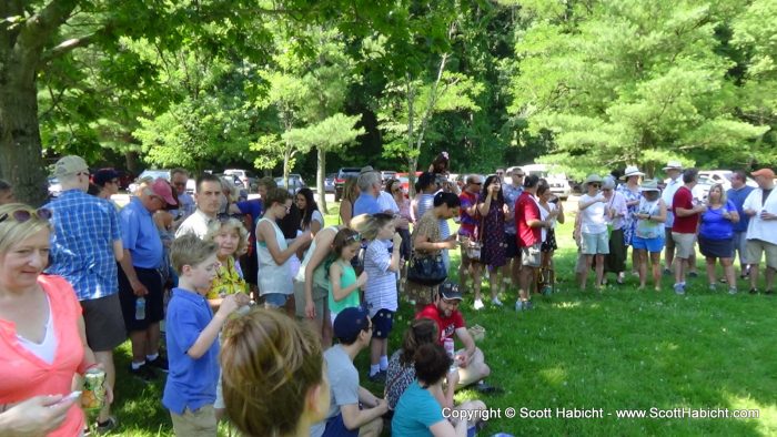 Lots of bubble blowing during the ceremony...