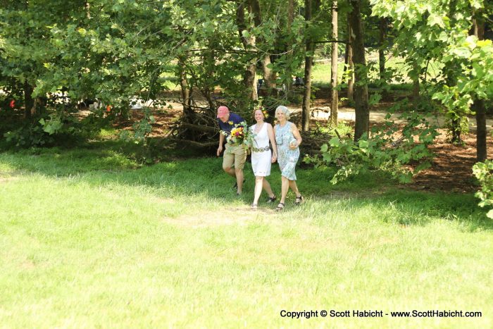 She has been hiding in the woods getting ready for the ceremony.