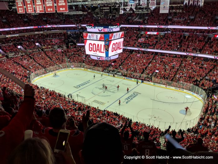 The Caps dominated the game.