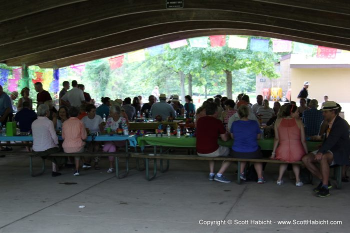 We were glad we had rented the large pavilion.