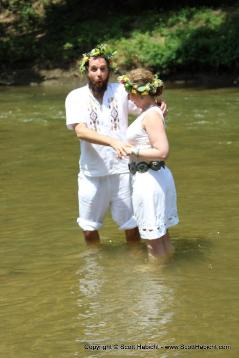 On a hot day, the water felt nice and cool.