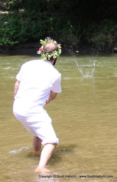 I love skipping rocks.